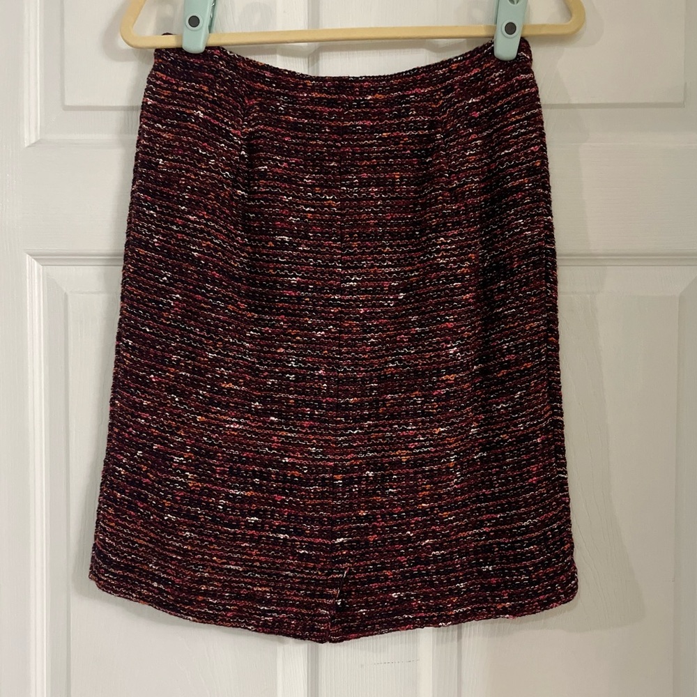 J Jill boucle knit pull on‎ multicolored fully lined skirt women’s size small